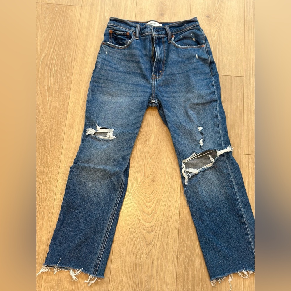 Ankle Straight Mom Jeans